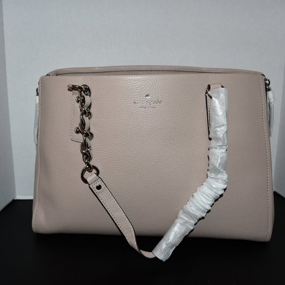 Pebble Leather Tote Warm Beige 